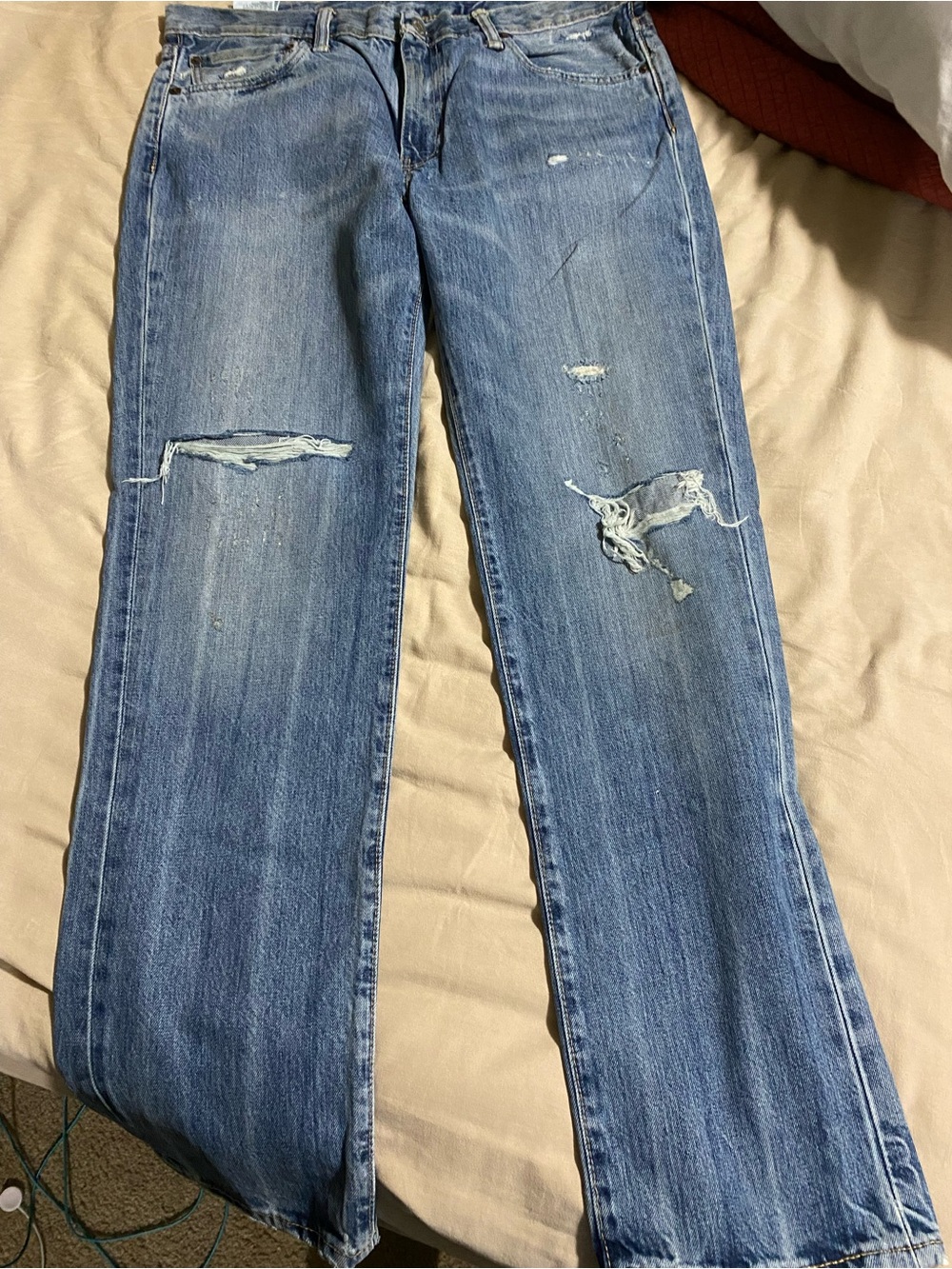Levi's Men's Slim Distressed Blue Jeans